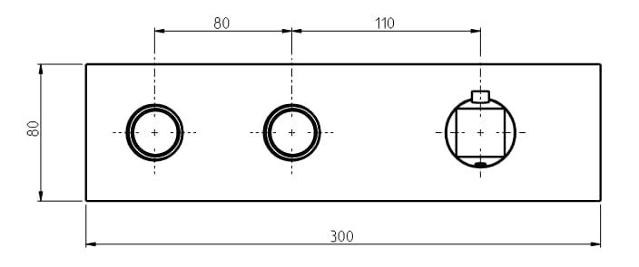 Термостатический смеситель для душа с 3 отверстиями из нержавеющей стали Rubinetterie Frattini Aline ARCH-00087546 - Вид №2