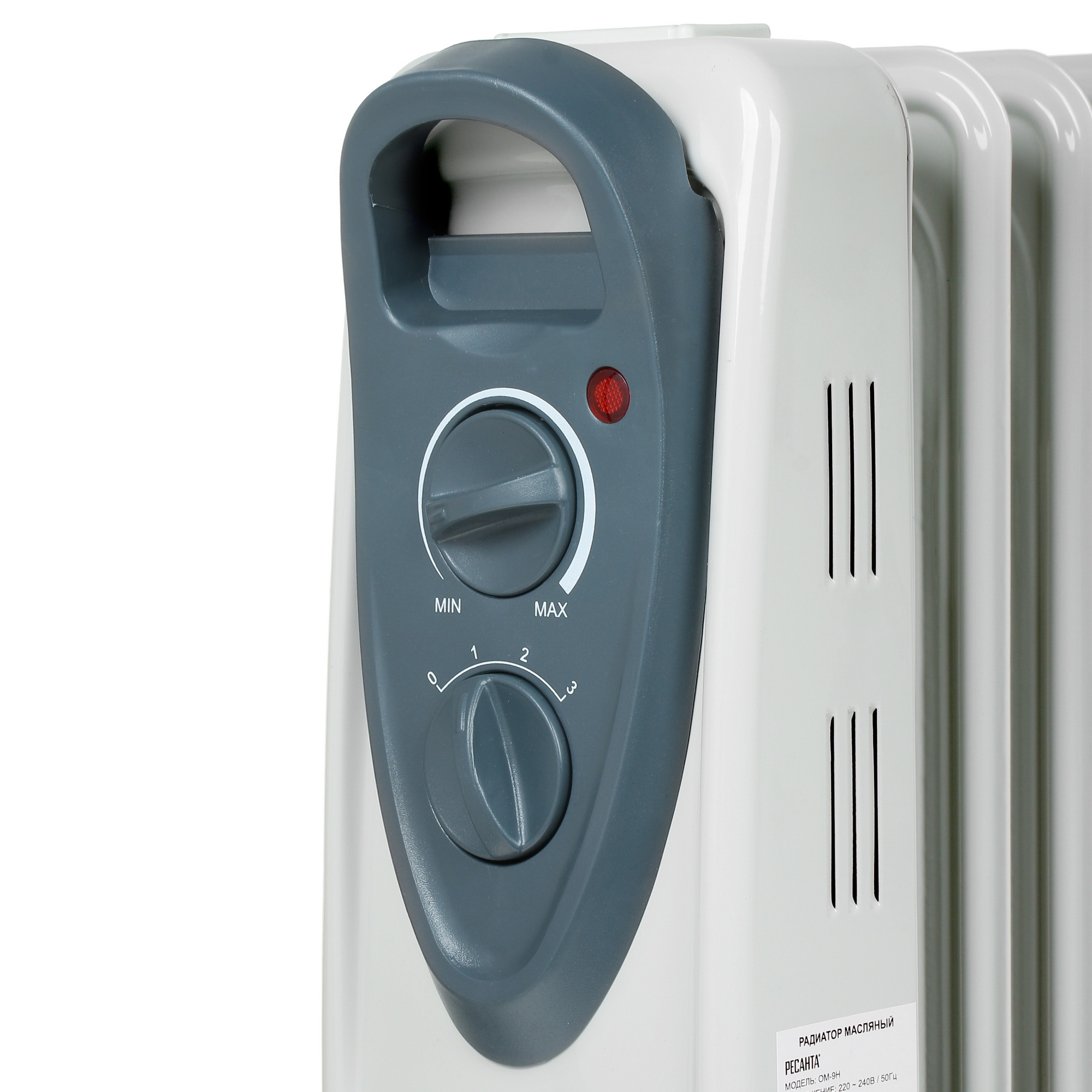 1076909 Масляный обогреватель Ресанта ОМ-9Н белый STDN-0135513 - Вид №3
