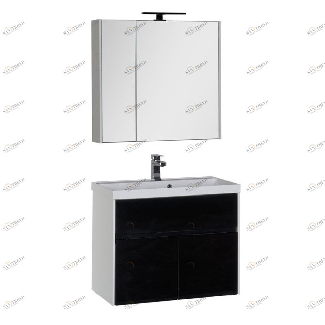 Комплект мебели Aquanet Латина 80 черный 00181086