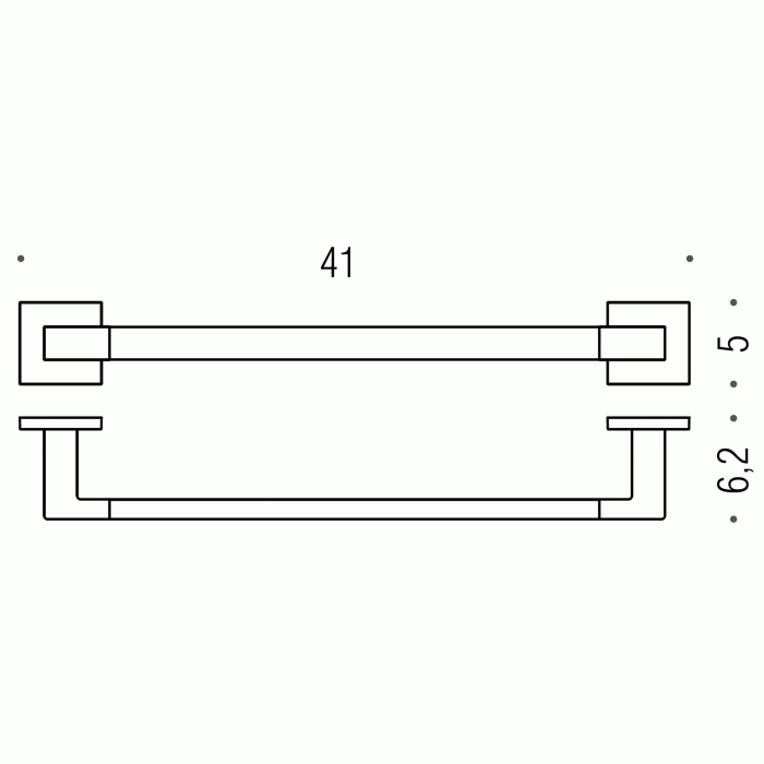 B3709 BasicQ Полотенцедержатель 41 см COLOMBO Basic Q Colombo Design - Вид №1