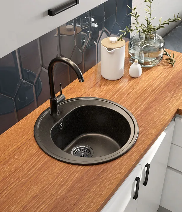 Кухонная мойка Искусственный камень RONDO S60 GranFest R-510-S60 - Вид №1