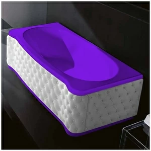 Ванна Gruppo treesse New Classic Young VTL-V6741-SX-KB-F фиолетовая прямоугольная левая белая кожа