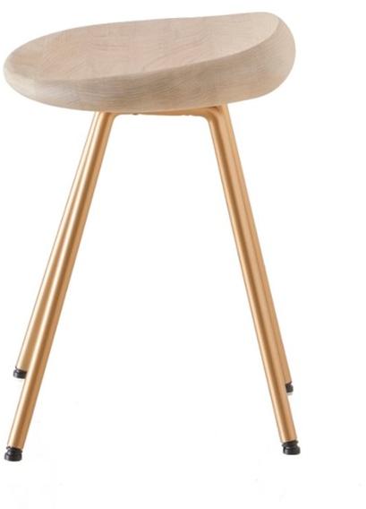 BassamFellows Низкий табурет из стали и дерева Pebble Cb-27 - Вид №2