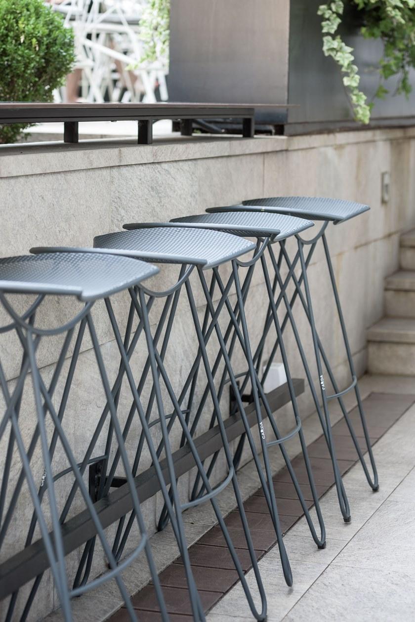 Garda Furniture Высокий металлический табурет с подставкой для ног Lei Gl01be - Вид №5