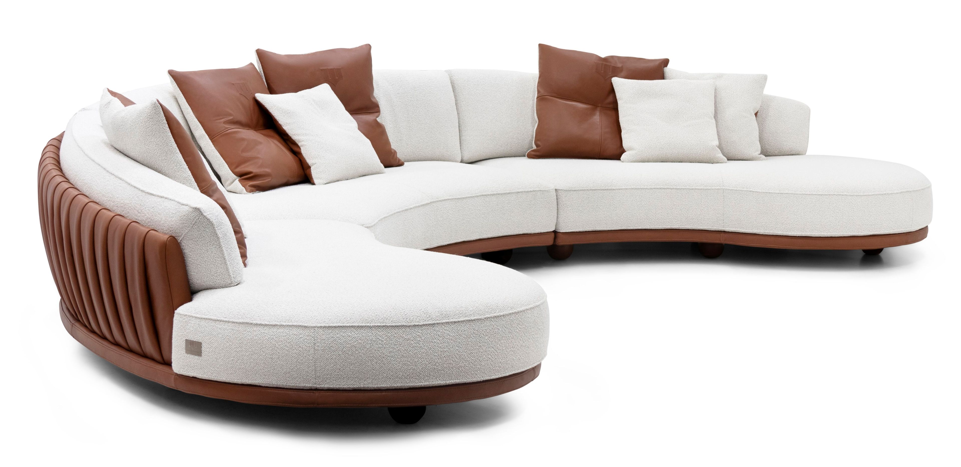 Кожаный изогнутый диван Wayne Enterprises Home Collection WE-036 ARCH-00005738 - Вид №2