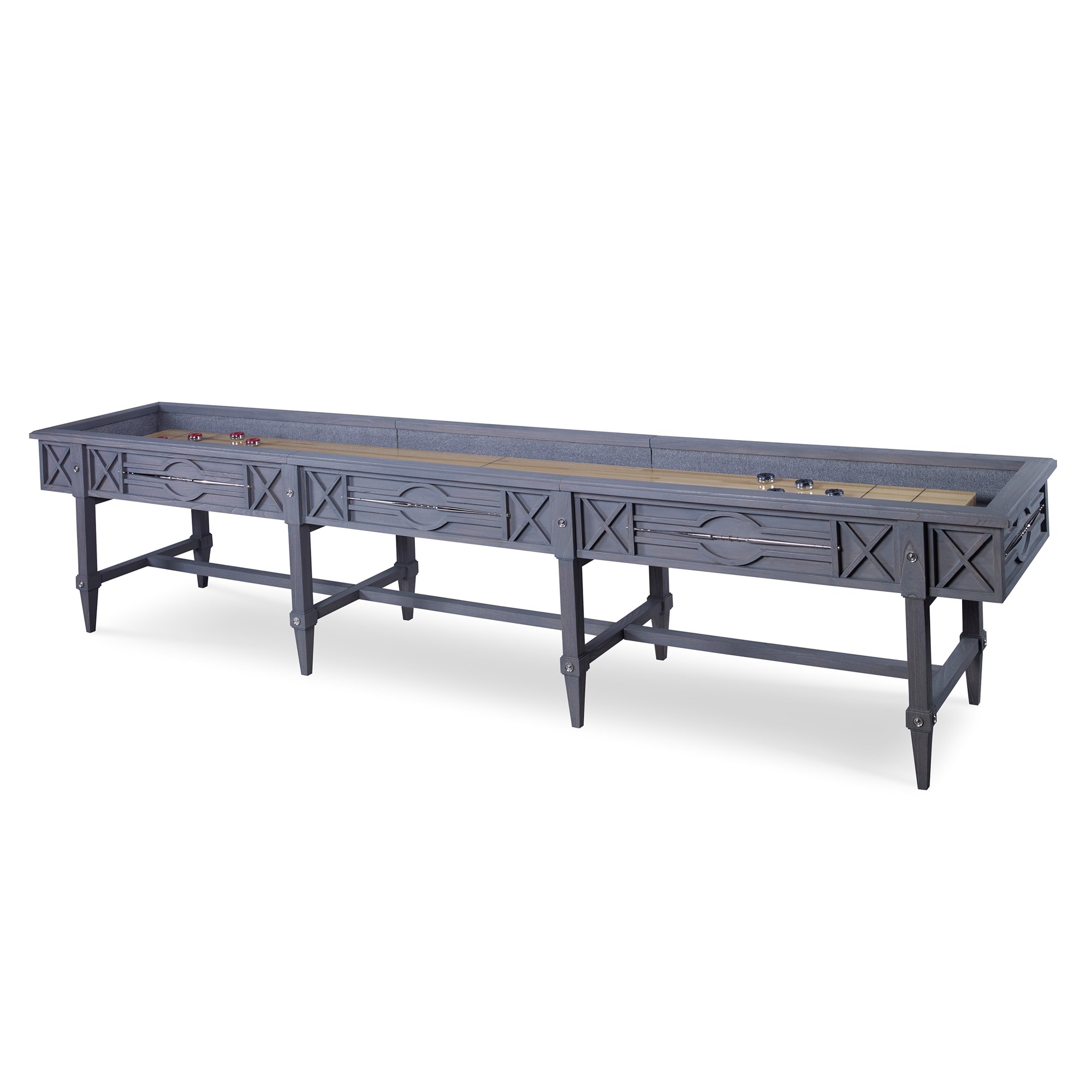 Игровой стол 17554-935-022 Spindle Shuffleboard Table - Grey Phylrich  - Вид №1