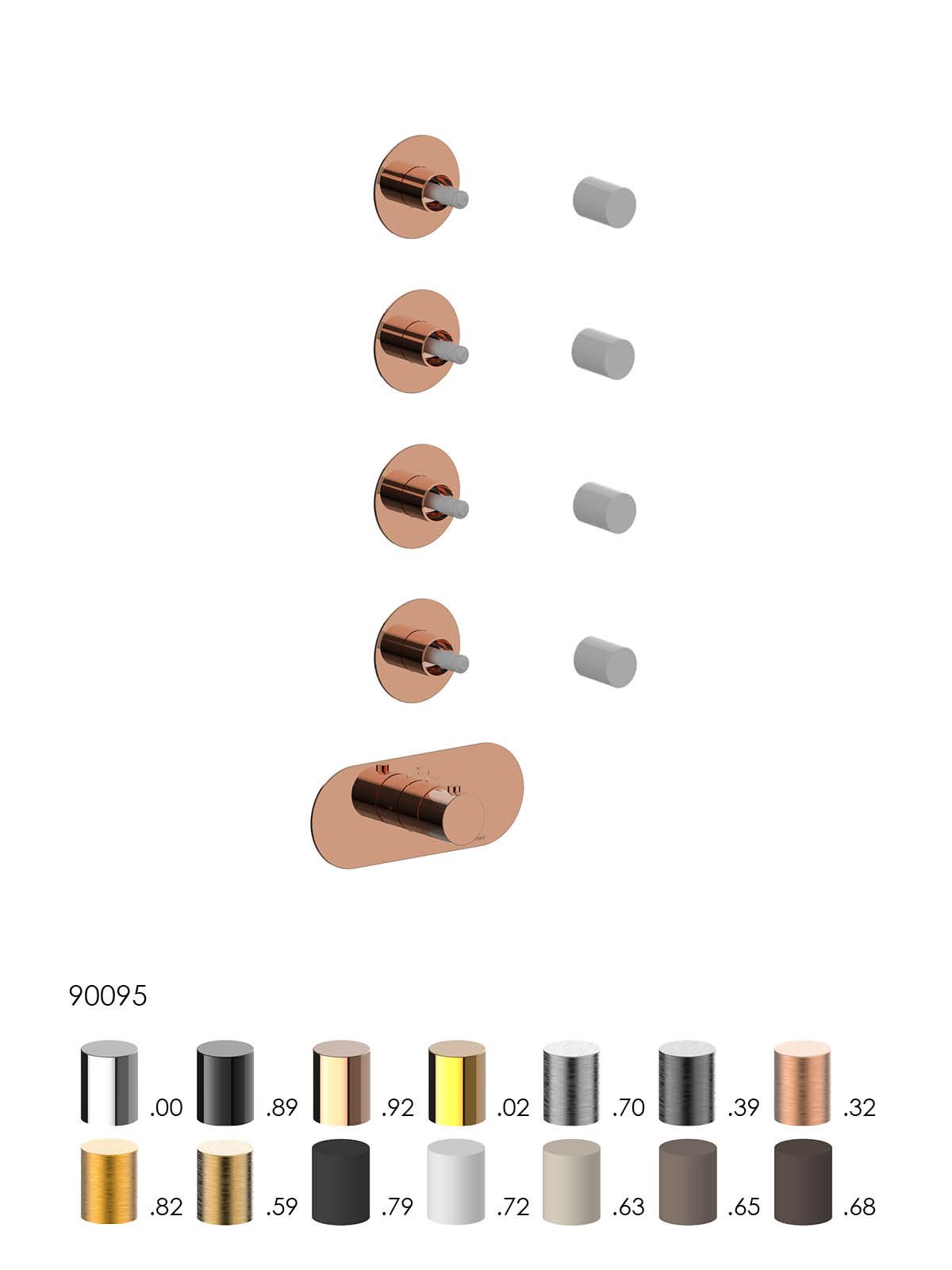 Термостатический смеситель для душа с 5 отверстиями Rubinetterie Frattini отдельная эстетика ARCH-00007079 - Вид №3