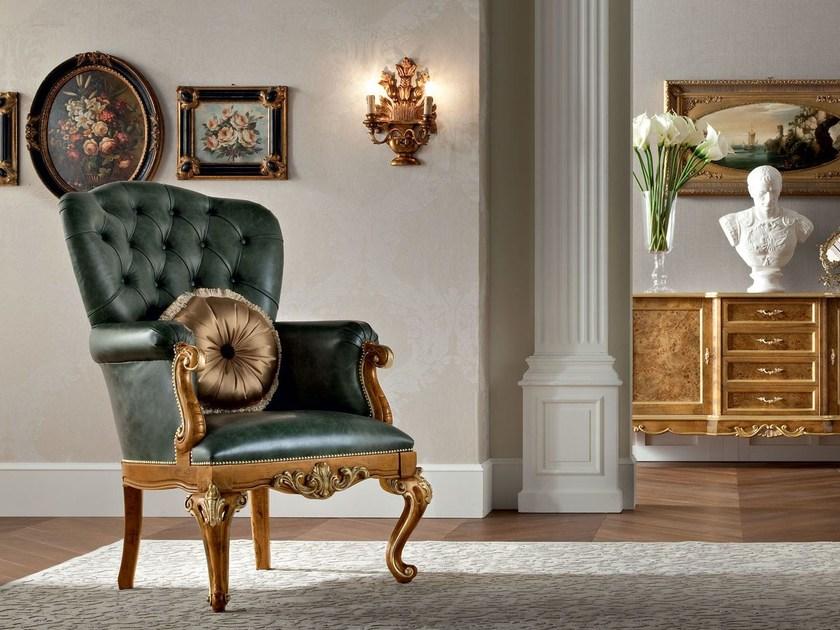 Modenese Gastone Мягкое кожаное кресло с подлокотниками Casanova sun-id-1358071 - Вид №2