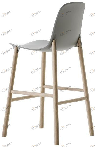Kristalia Барный стул из полиуретана со спинкой Sharky sun-id-1443826