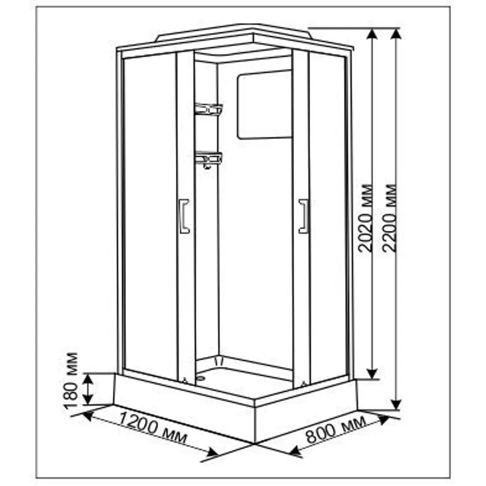 Душевая кабина Sensea Cube низкий поддон 120x80 см STLM-2057971 - Вид №10