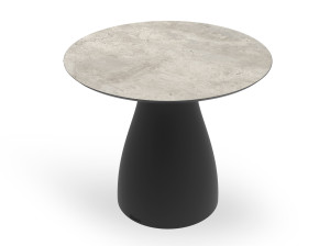 Круглый журнальный столик из HPL и полиэтилена