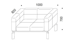 Капитонное кресло с подлокотниками