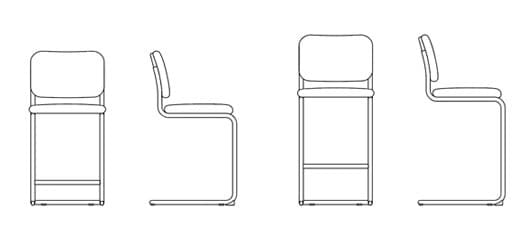 Венская соломенная консольная табуретка Knoll Cesca™ ARCH-00137059 - Вид №4