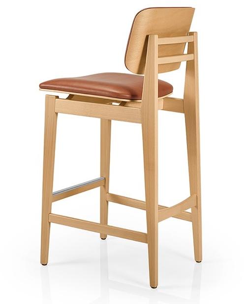 JMS Кожаный барный стул с подставкой для ног Shanna sun-id-1452444 - Вид №1