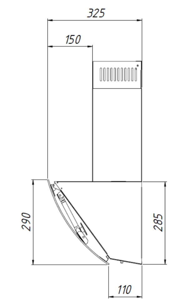 9955622 Вытяжка наклонная Akpo WK-11 Clarus серый STDN-0059182 - Вид №10