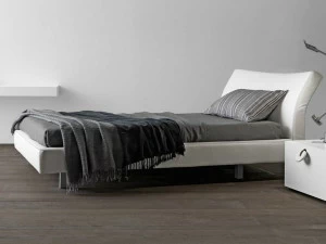 Presotto Односпальная кожаная кровать с обивкой Reflex | letto