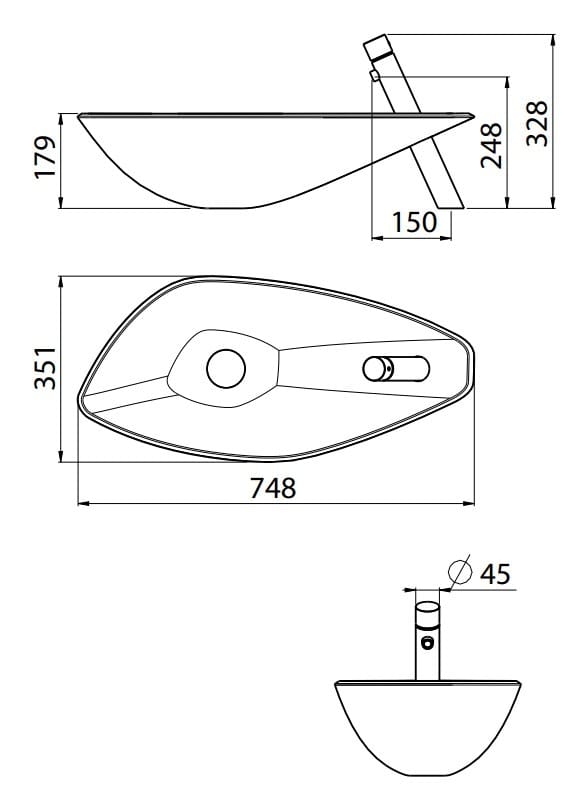 Столешница из Corian® CARIMALI Scull ARCH-00065135 - Вид №1