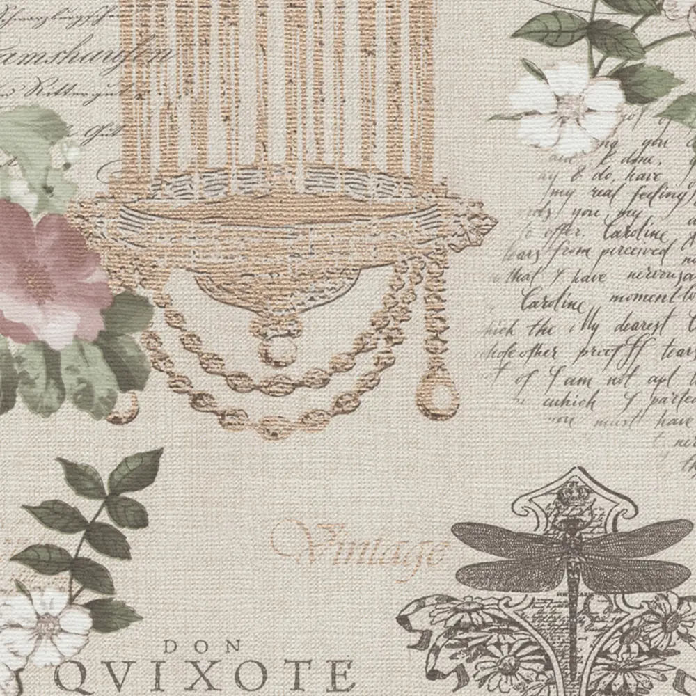 Обои бумажные EcoStyle «Винтаж» от Московской Обойной Фабрики - бежевые 0.53 м 17925659 МОСКОВСКАЯ ОБОЙНАЯ ФАБРИКА STLM-0837010 - Вид №1