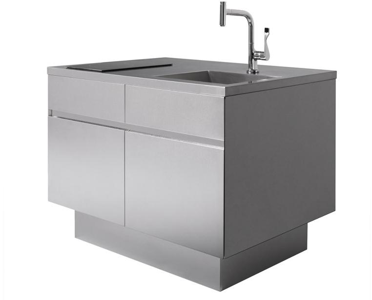 sanwacompany Мини-кухня из стали со встроенными ручками sun-id-1351897 - Вид №1