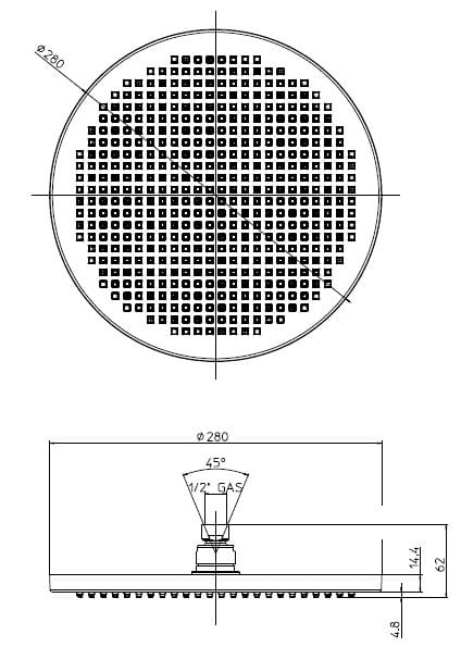 Круглая насадка для душа Bossini Apex ARCH-00035824 - Вид №10