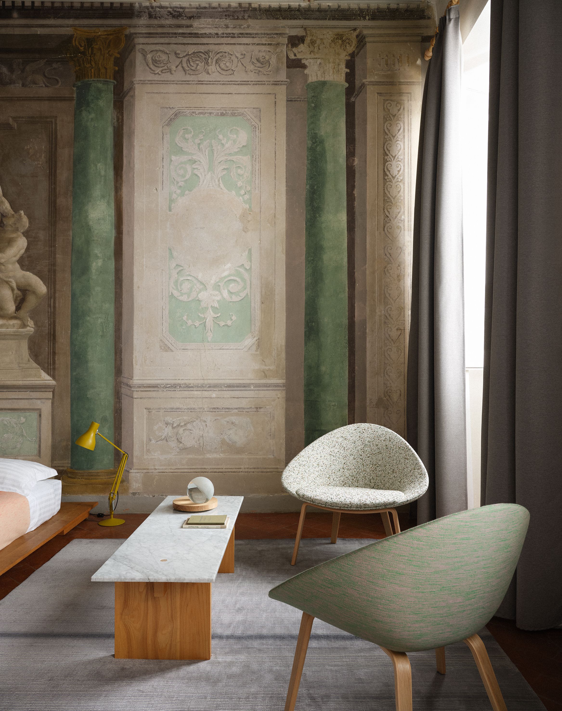 Кресло из ткани, полипропилена и многослойных ножек Arper Adell ARCH-00062282 - Вид №5