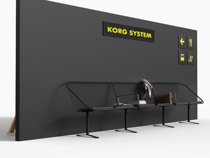 Nola Industrier Модульная скамья из стали с порошковым покрытием со спинкой sun-id-1353708 - Вид №6