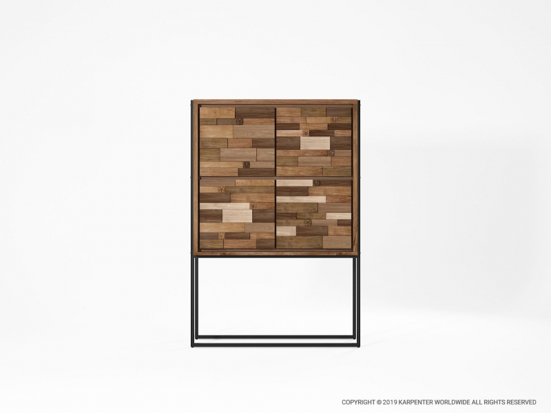 474_1177 Шкаф 4 двери Karpenter Carv'n in Black 