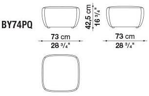 B&B Italia Outdoor Садовый пуф из ткани Bay sun-id-1441495 - Вид №1