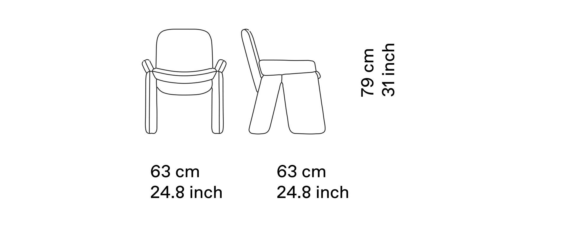 Тканевый стул с подлокотниками DIZA Cut ARCH-00027815 - Вид №6