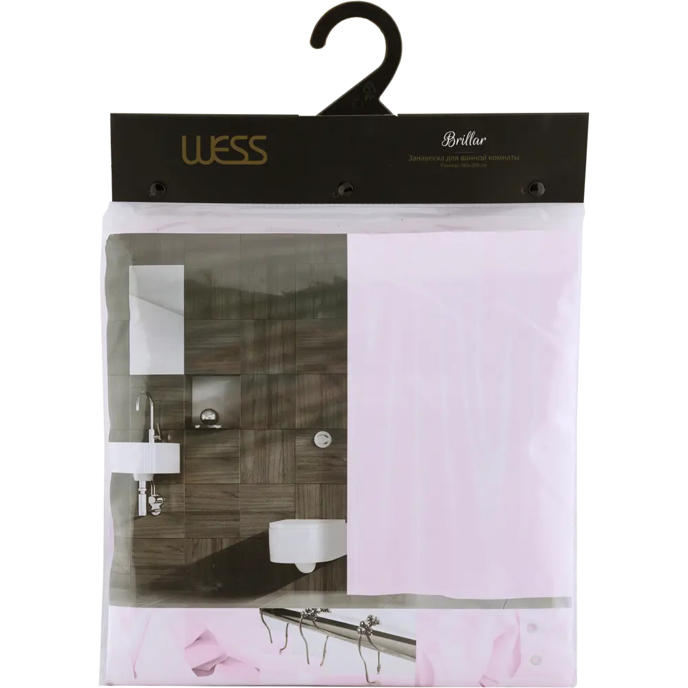 Штора для ванны Brillar pink, 180х200 см, полиэстер, цвет розовый 82168002 STLM-2015674 WESS - Вид №5