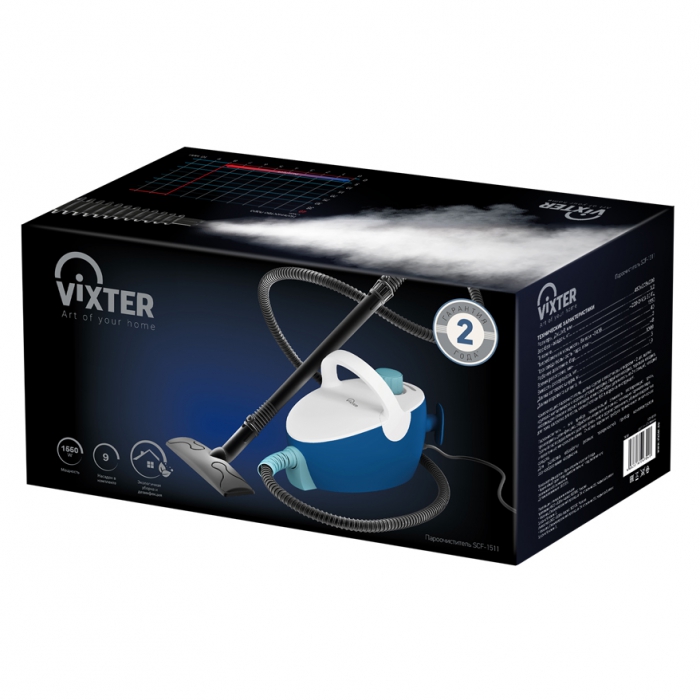 9034903 Пароочиститель Vixter SCF-151 синий STDN-0049346 - Вид №1