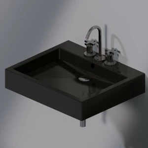 L255104 Подвесная раковина настенная прямоугольная A. e T. Italia  черная