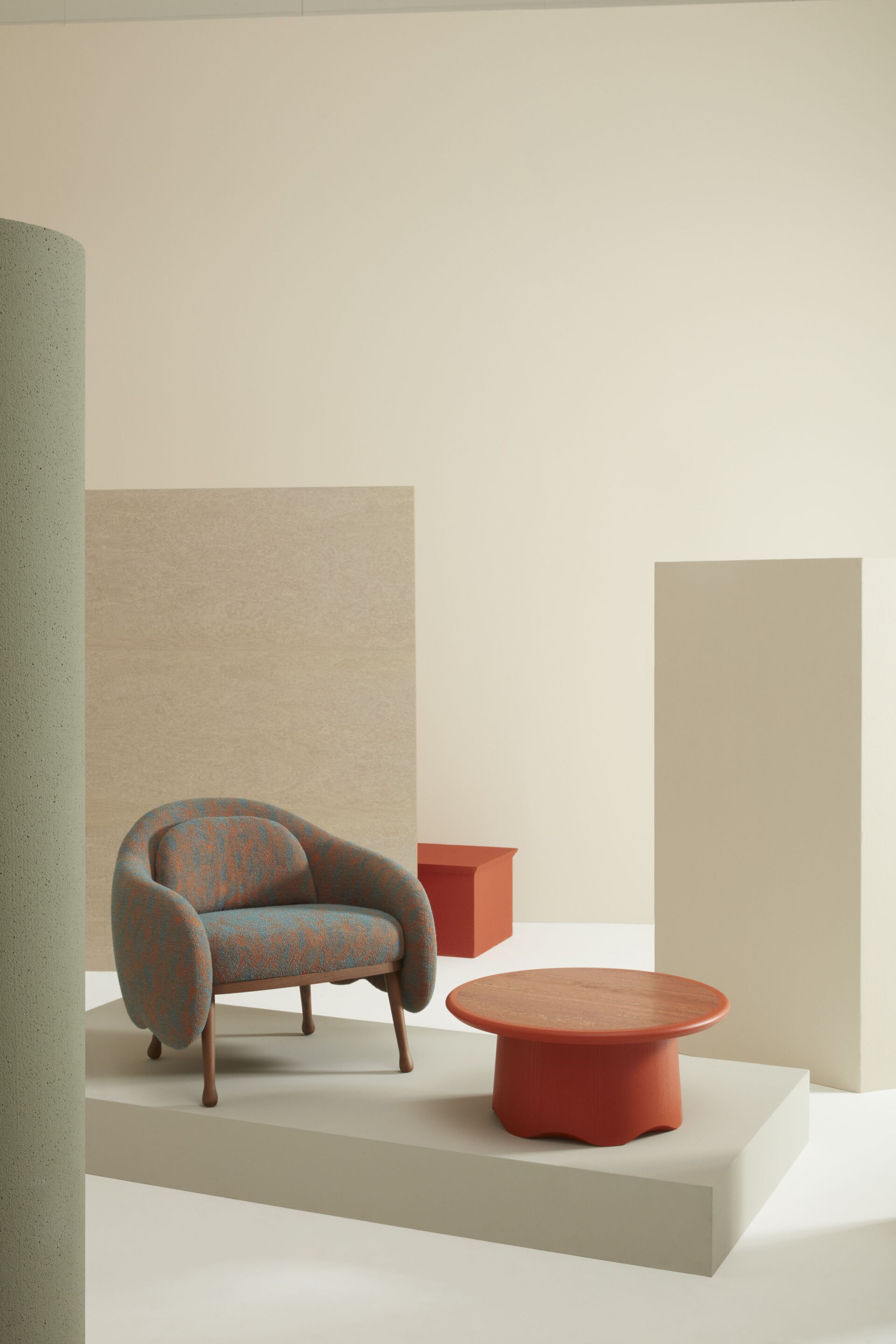 Круглый низкий журнальный столик из ясеня Billiani ARCH-00132018 - Вид №2