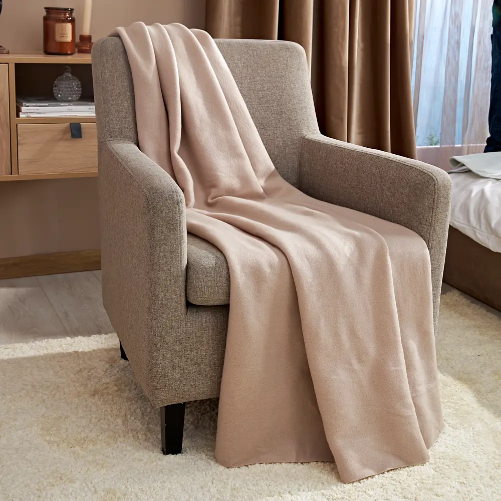 Плед First 130x160 см флис цвет капучино СТОЛИЦА ТЕКСТИЛЯ STLM-2205018 - Вид №3