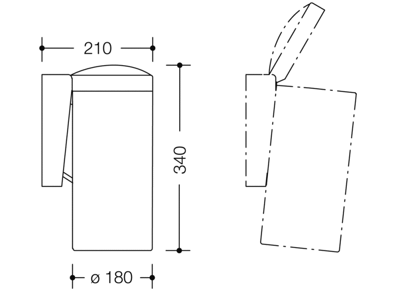 477.05.300 мусорное ведро HEWI Serie 477/801  - Вид №4