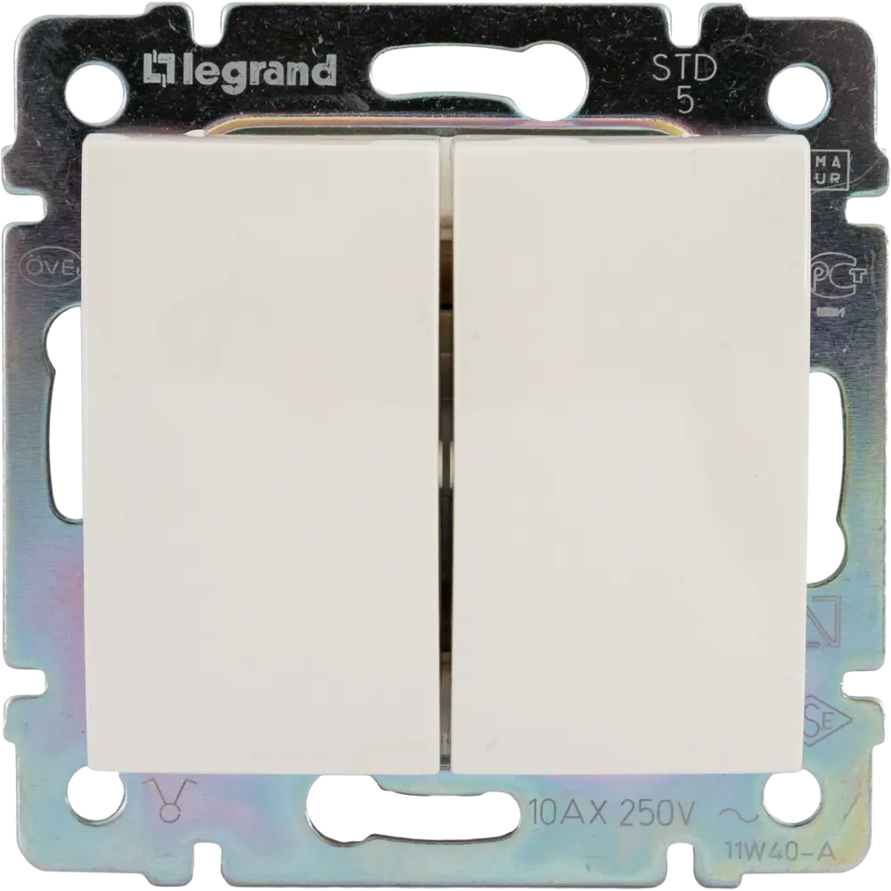 Выключатель Legrand Valena 2 клавиши цвет слоновая кость 10282996 STLM-2076998