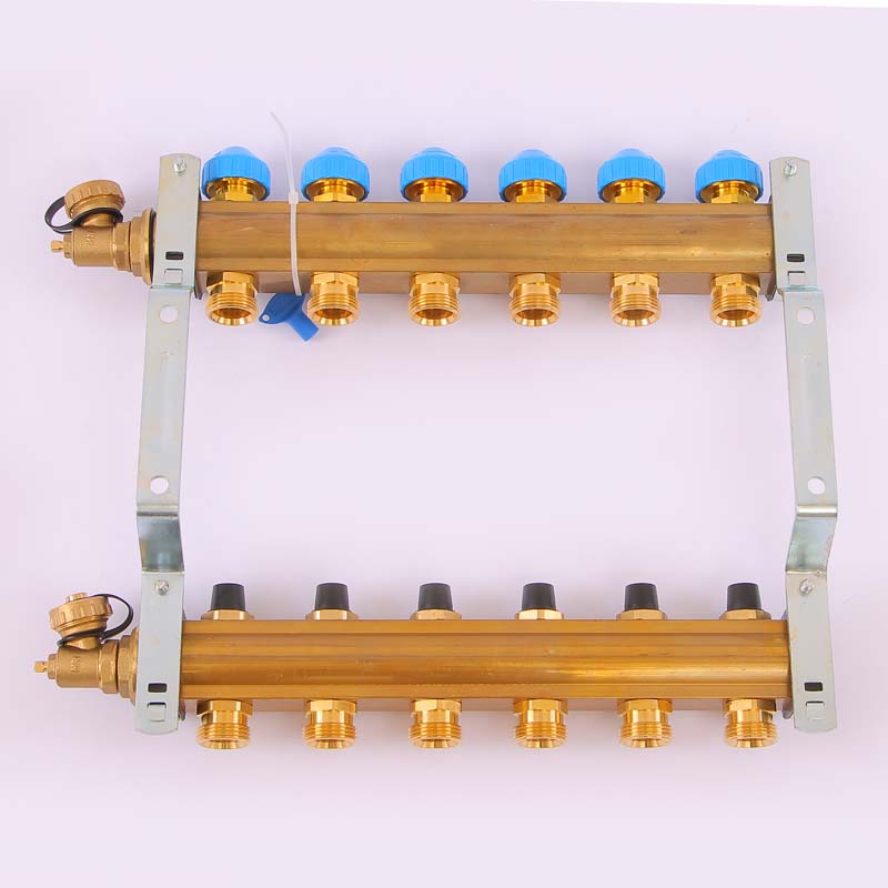 Коллекторная группа HKV с регулировочными и термостатическими вентилями WATTS Ind 1"x3/4"ЕК 6 выходов 10004180 - Вид №5