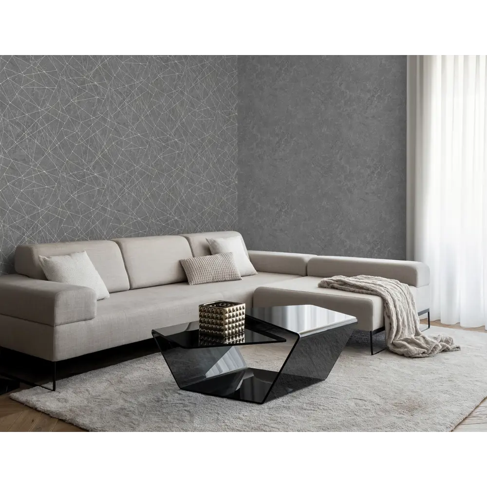 Обои флизелиновые Victoria Stenova Реформа графитовые 1.06 м VS587399 89466988 STLM-2108521 - Вид №1