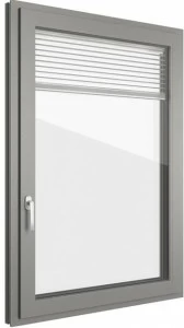 FINSTRAL Окно из алюминия и пвх со встроенными жалюзи Fin-72