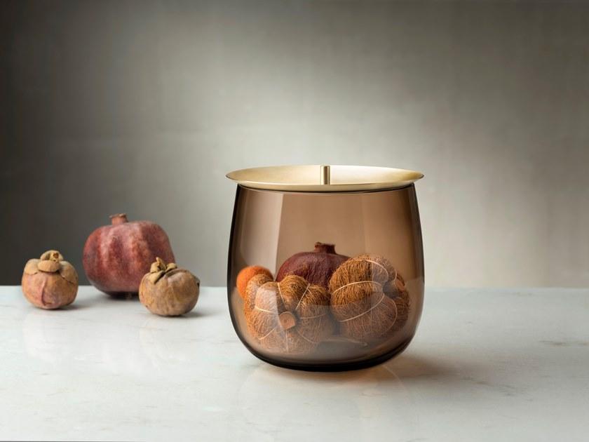 Хрустальный контейнер с латунной крышкой Beret Santreyd sun-id-1482285 - Вид №1