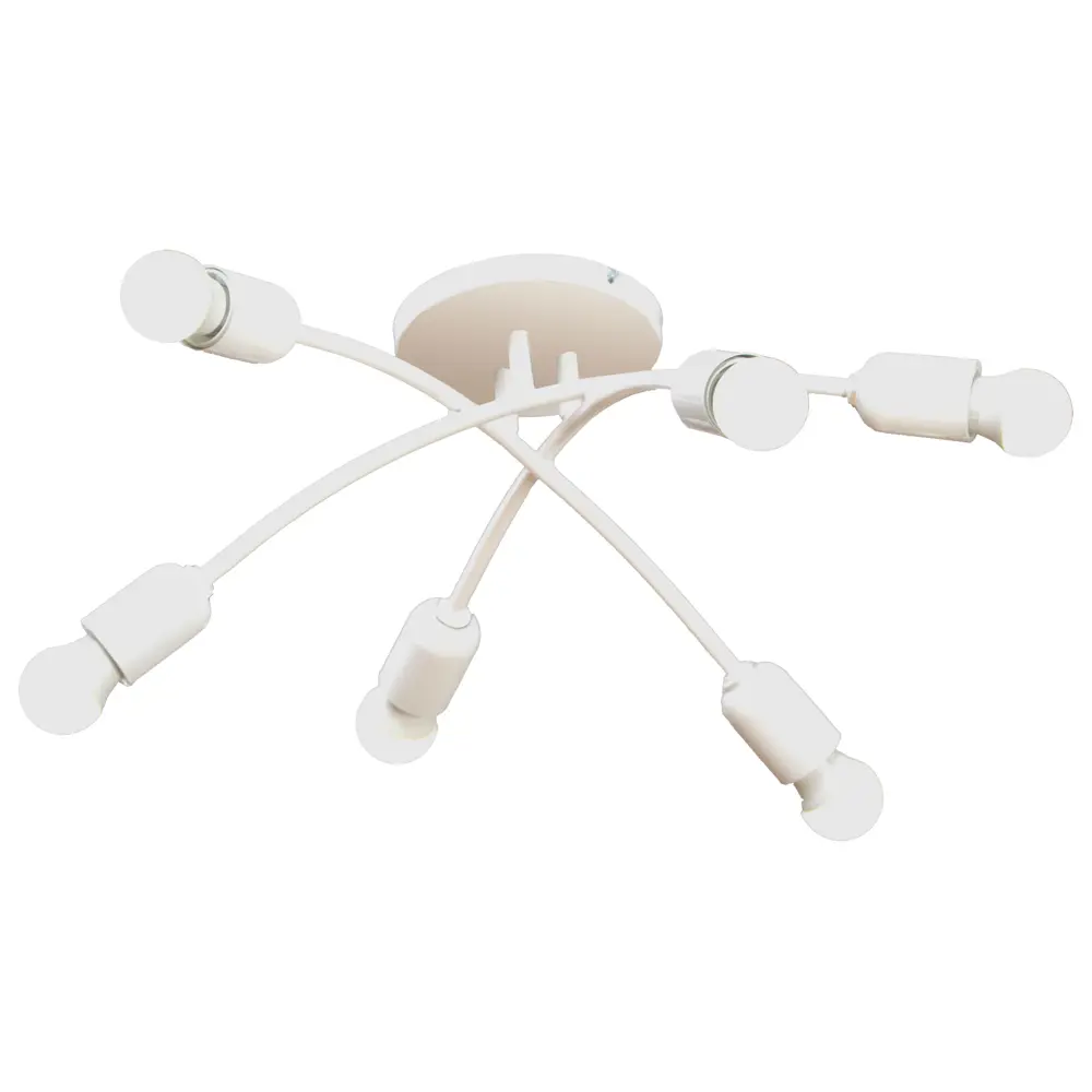 Люстра потолочная Светус Офелия 640 E27 6 ламп 60 Вт 20 м² цвет белый STLM-2102129