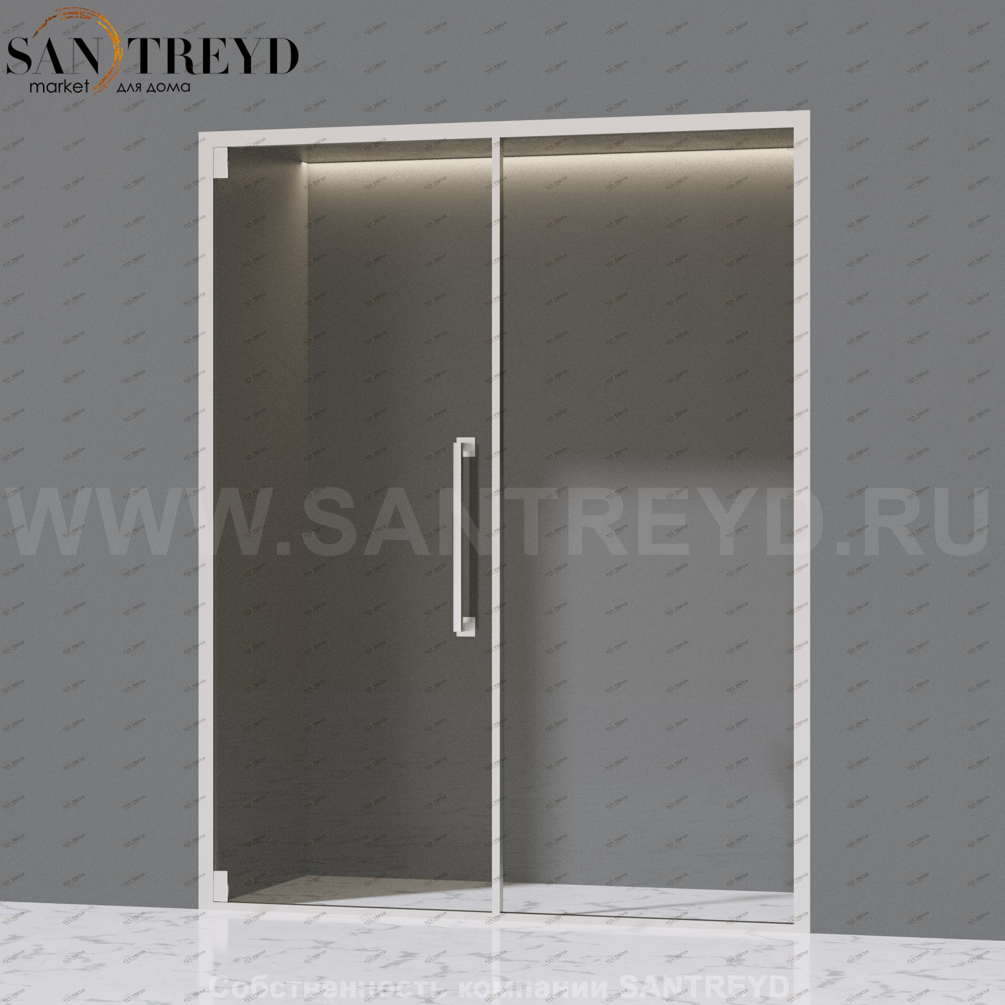 Effegibi SPAZIO Стеклянная реверсивная дверь. Размер: длина 168 см, высота 208 см S160