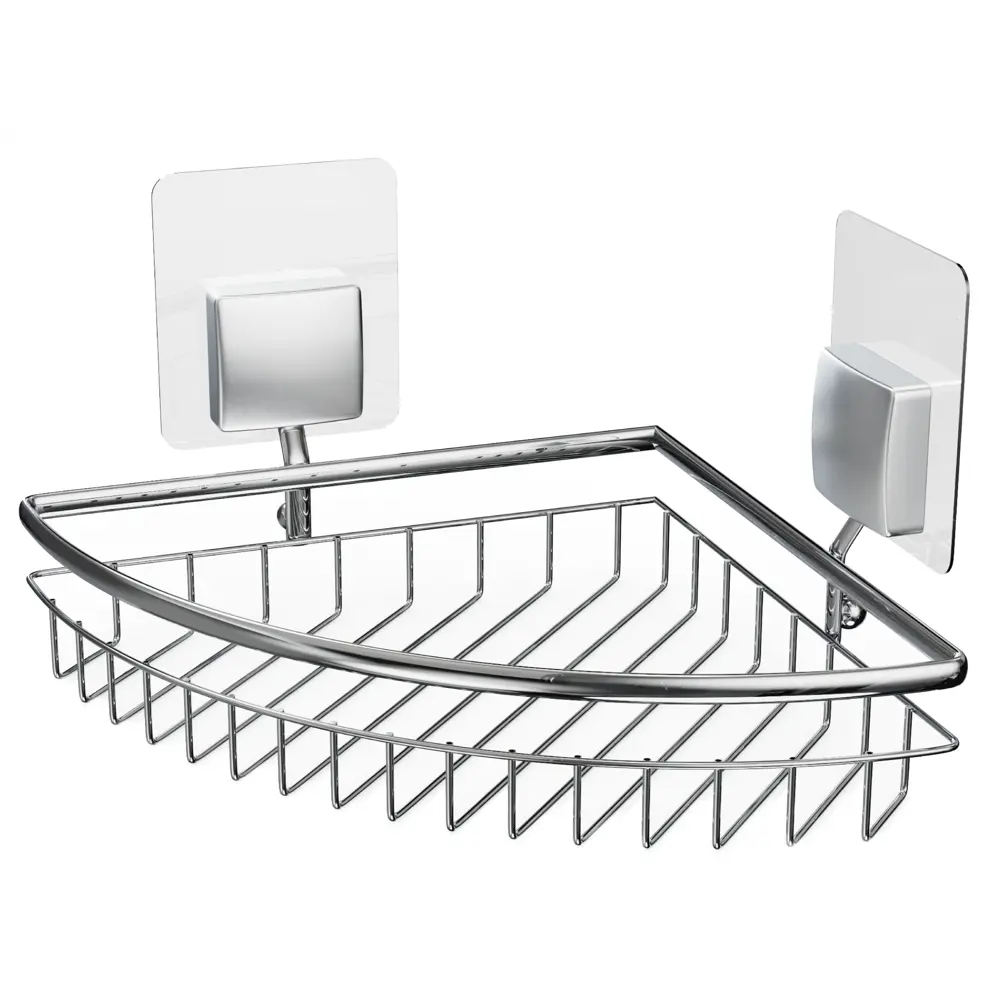 Полка для ванной угловая Lemer You Color на клею сталь цвет хром Без серии STLM-2043719