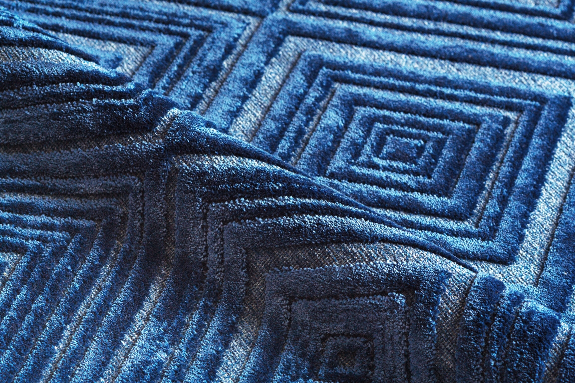 COLORISTICA Бельгийский ковер Синий CUBE Col.497323 160x230 - Вид №3