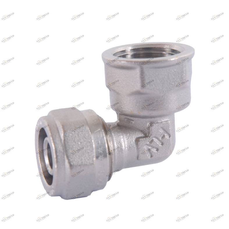 HLV-114352.№.06 Угольник обжимной HLV  с переходом на внутреннюю резьбу 