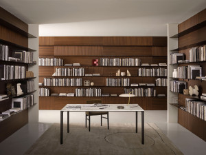 Секционный настенный книжный шкаф