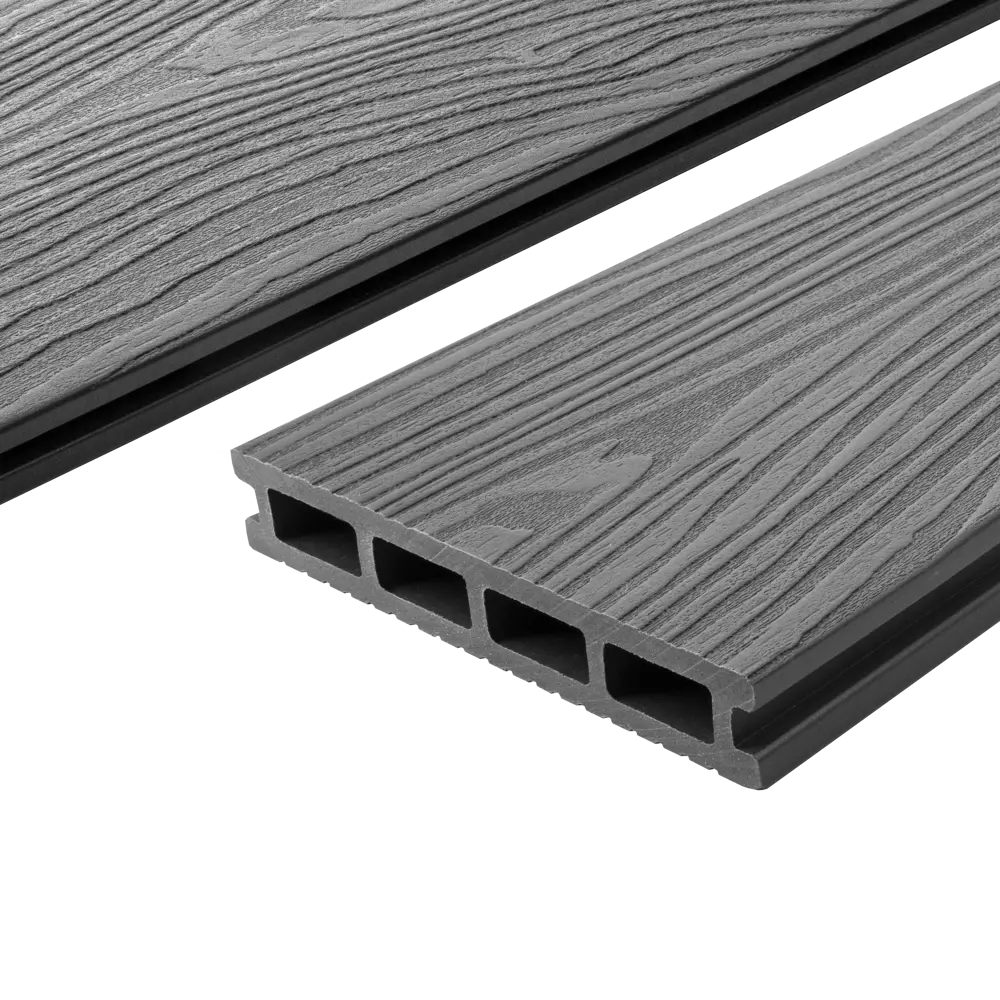 Террасная доска ДПК T-Decks цвет Серый 3000x150x25 мм двусторонний вельвет 0.6 м² STLM-2140529 - Вид №2
