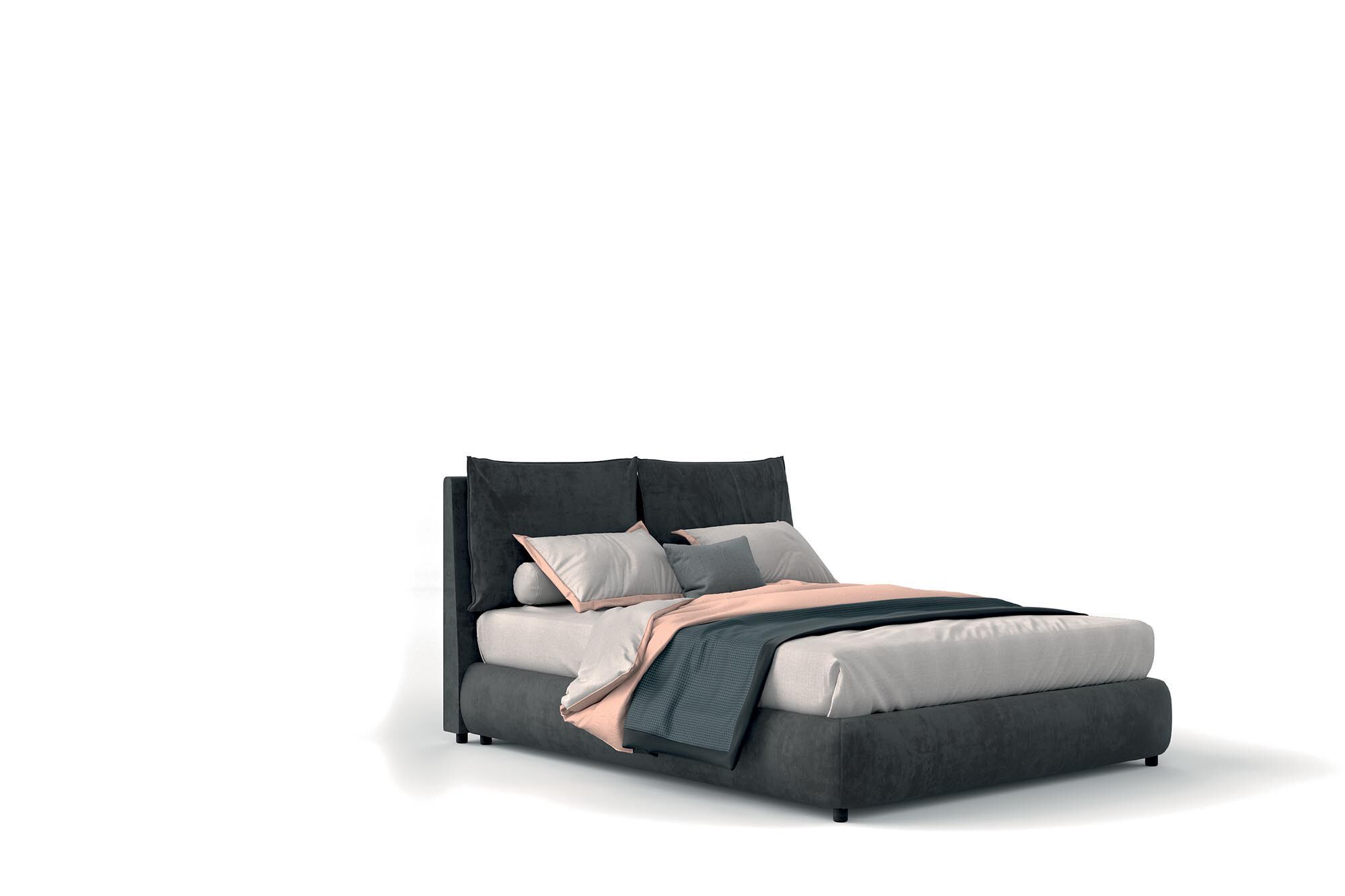 Двуспальная мягкая кровать из ткани Guzzini & Fontana BOSSA ARCH-00066406 - Вид №1