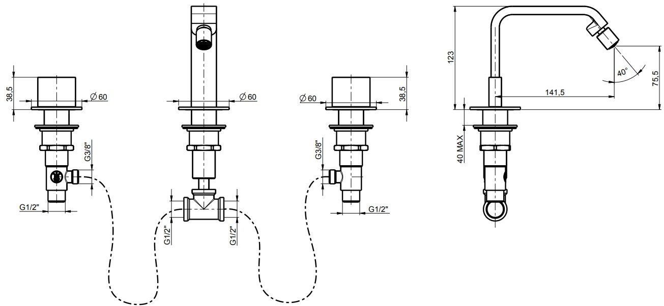 Rubinetterie Frattini Биде аккумулятор Luce sun-id-1378012 - Вид №1