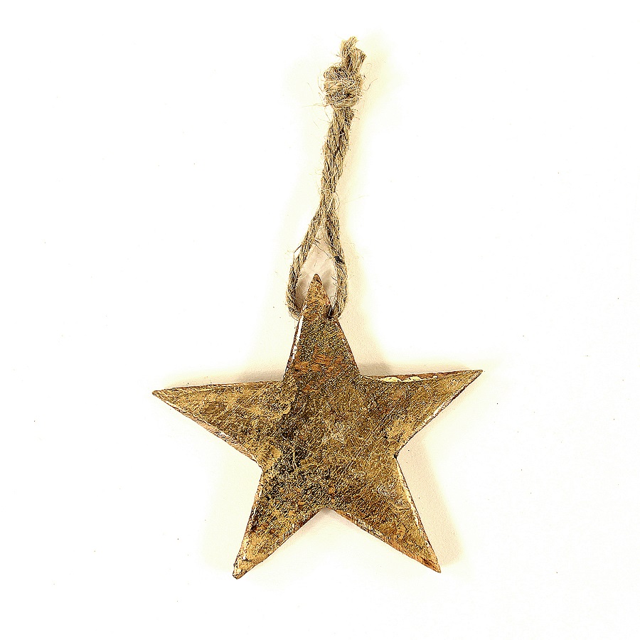 en_ny0021 Украшения подвесные golden stars/trees/hearts, деревянные, в подарочной коробке, 24 шт. EnjoyMe  - Вид №4